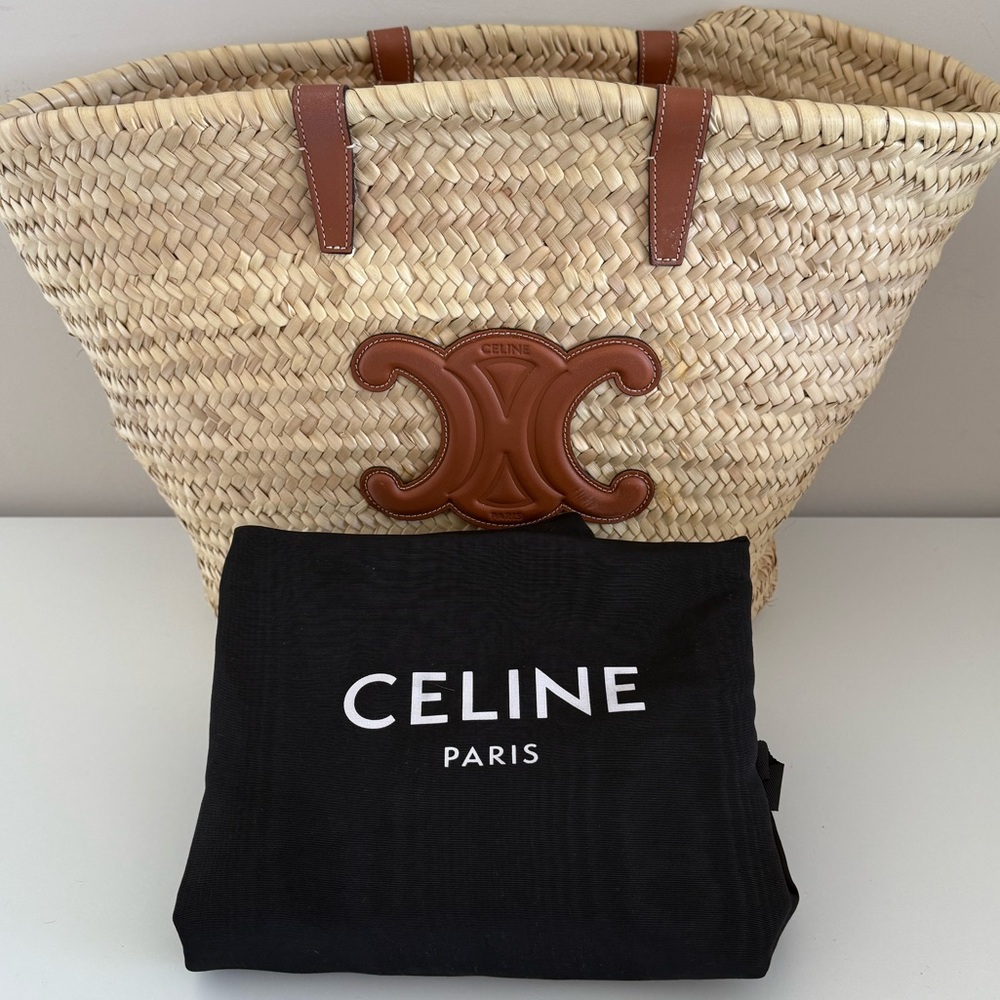 Celine Tan Woven Tote Bag